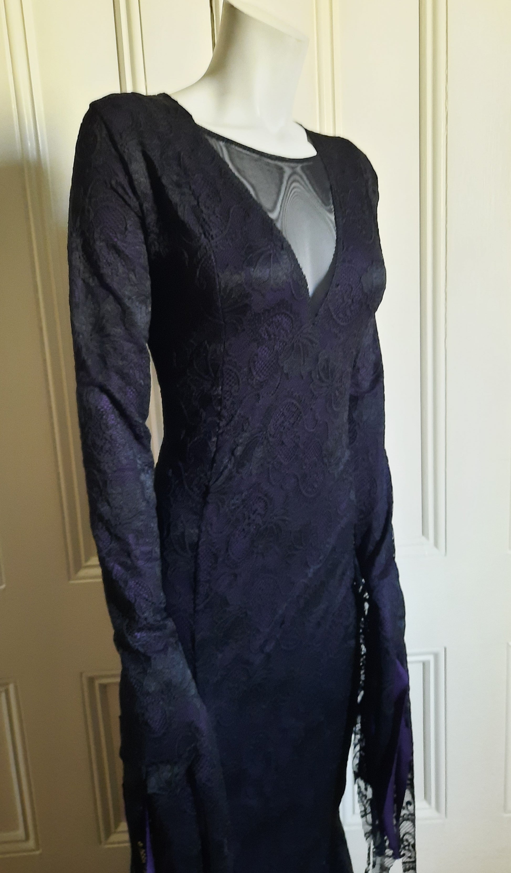 Purple and Black Lace Dark Bebe Gown Eclipse Costumes Purple and Black Lace Dark Bebe Gown Eclipse Costumes